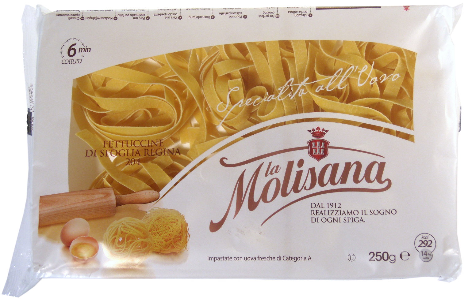 Fettucine Egg La Molisana No204 FETT005