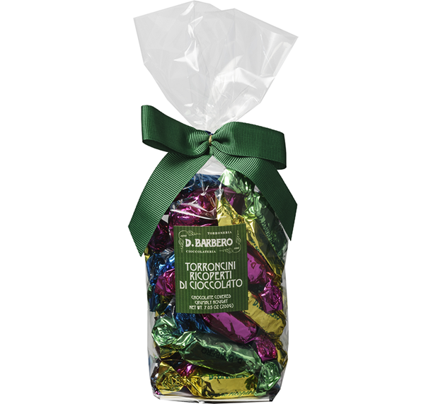 Chocolate Covered Torrone Pieces Barbero 200g