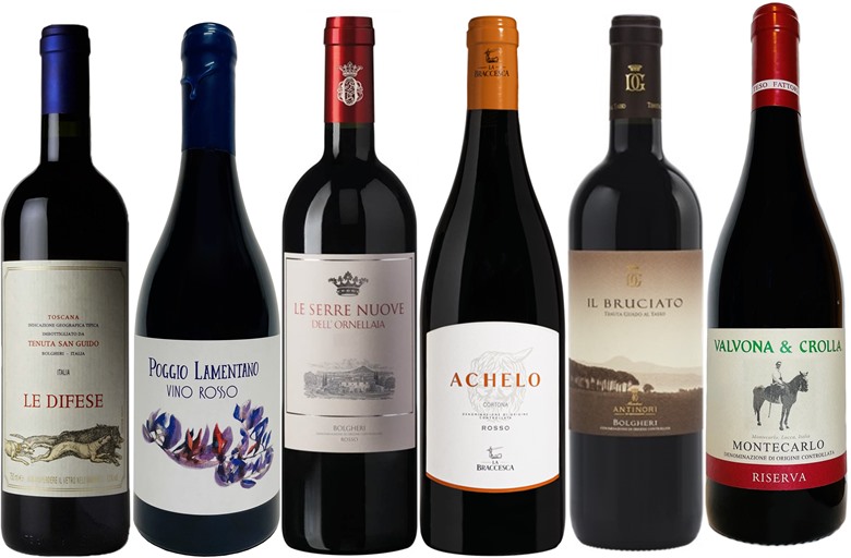Bolgheri Tuscan Six Bottle Wine Offer