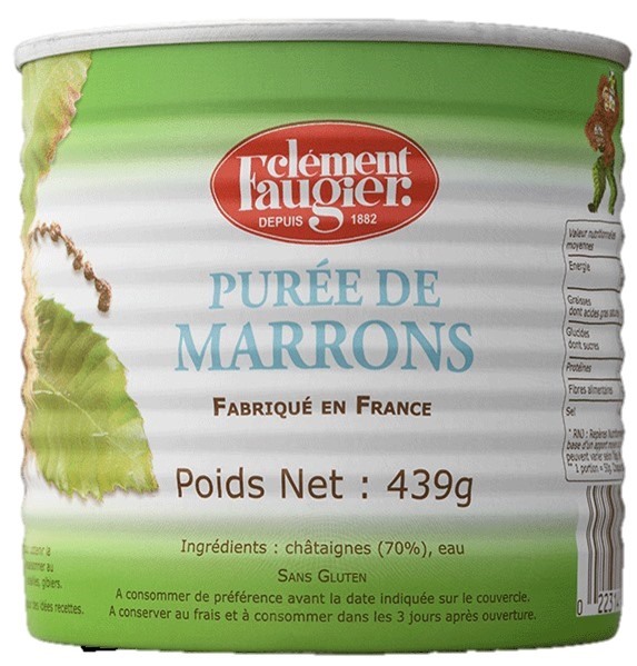 Chestnut Puree Natural Tin Faugier 439g
