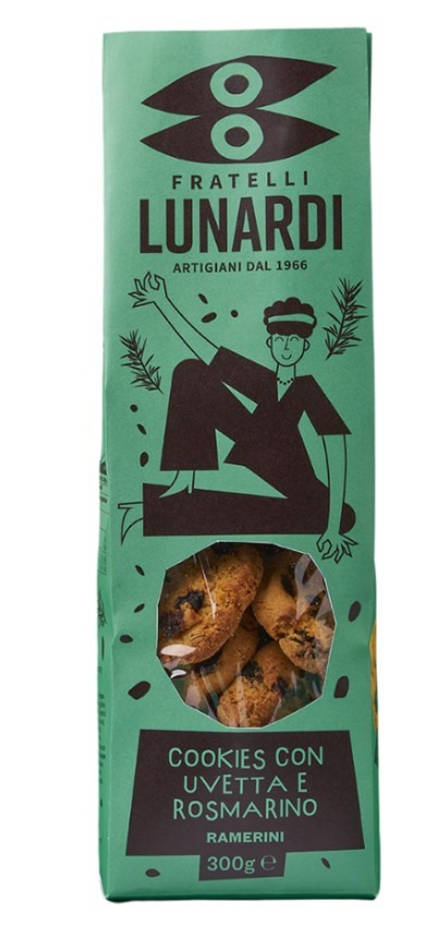 Raisin &amp; Rosemary Tuscan Ramerini Biscotti Fratelli Lunardi 300g