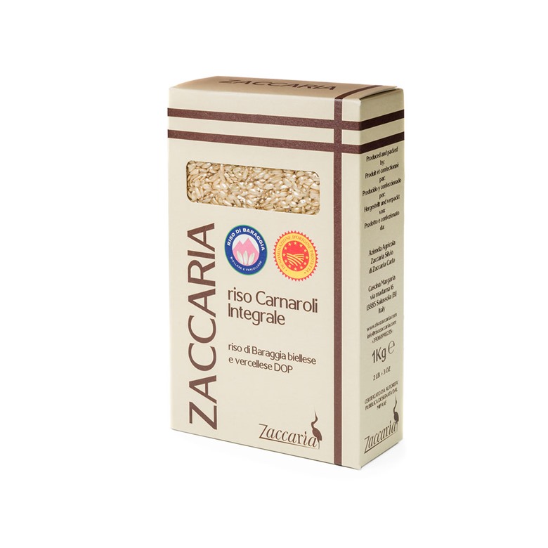 Brown Carnaroli Risotto Rice DOP Zaccaria 1kg