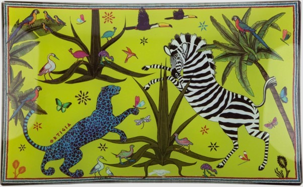 Jungle Large Glass Plate Ortigia 26x16cm