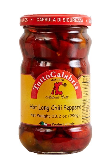 Hot Long Calabrian Chilli Peppers Tutto Calabria 290g