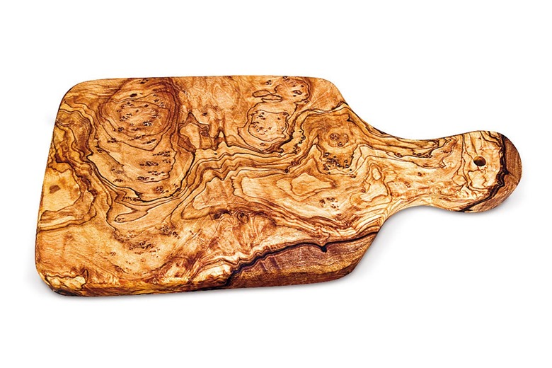 Olive Wood Chopping Board Handle Small 27cm x 13cm