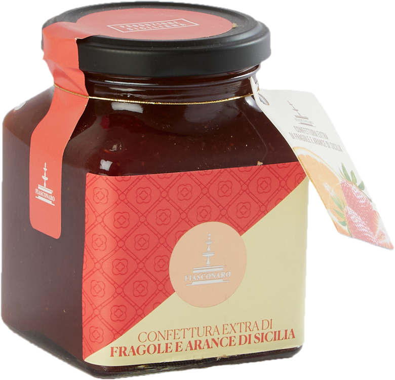 Strawberry &amp; Sicilian Orange Extra Jam Fiasconaro 360g