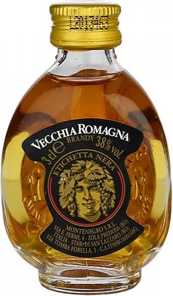 Vecchia Romagna Etichetta Nera Brandy 38% Miniature 3cl