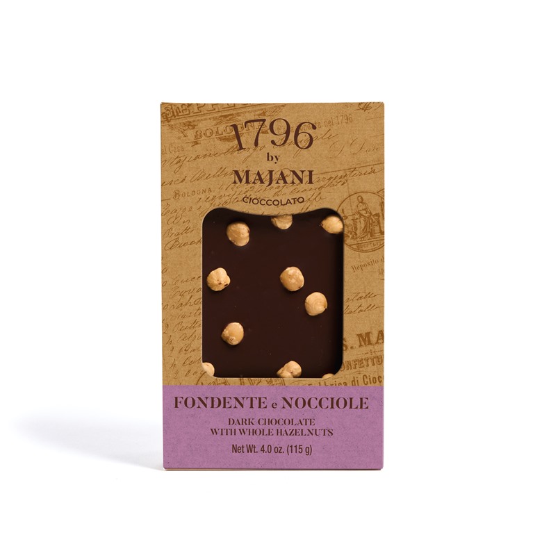 Dark Chocolate with Hazelnuts Le Golose Majani 115g
