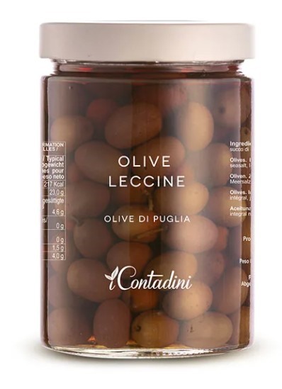 Leccine Olives in Brine i Contadini 550g