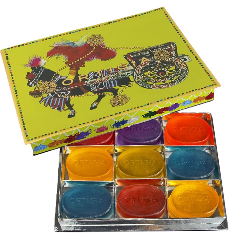 Carretto Siciliano Assorted Soap Gift Box Ortigia 9x40g