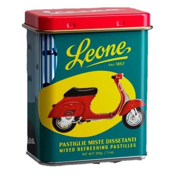 Pastiglie in Vespa Tin Assorted Flavours Leone 30g