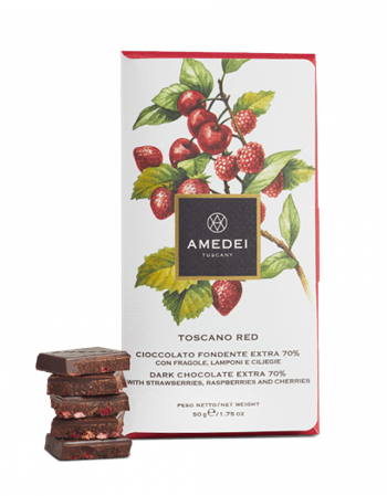 Toscano Red Bar Berries Amedei 50g