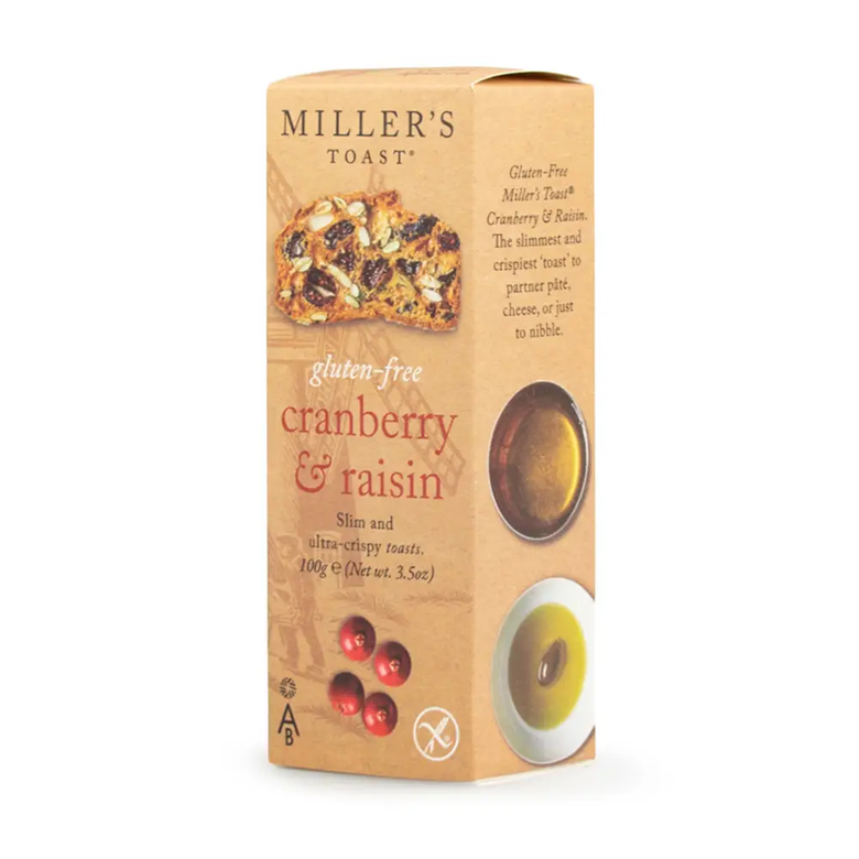 Gluten Free Cranberry &amp; Raisin Toast for Cheese 100g 