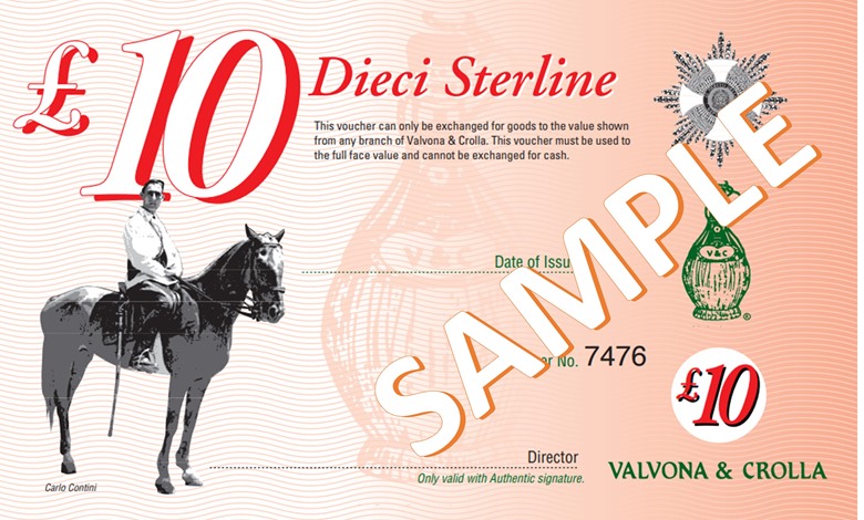 Valvona &amp; Crolla &#163;10 Gift Voucher