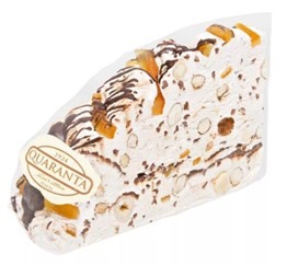 Dark Chocolate &amp; Orange Peel Nougat Slice Quaranta 165g