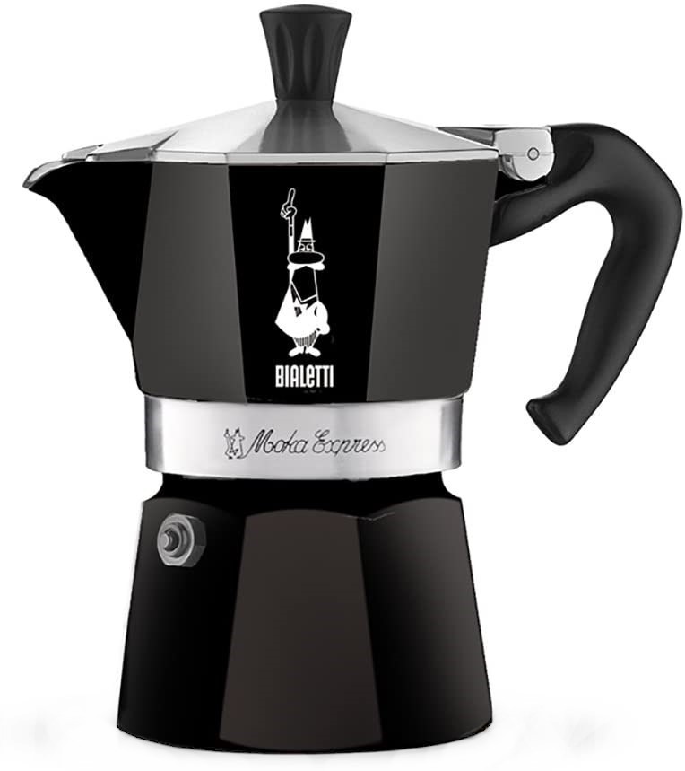 Black 3 Cup Stovetop Moka Bialetti
