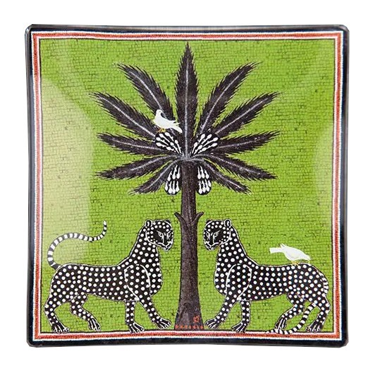 Glass Plate Mosaico Green Ortigia 11x11cm