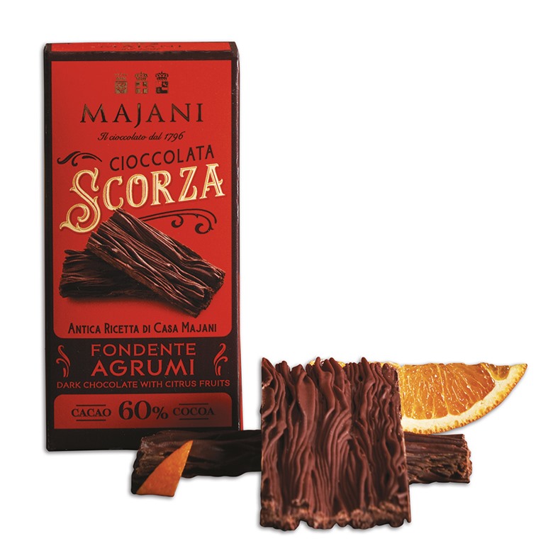 Scorza Dark Chocolate with Citrus Fruit Majani 38g
