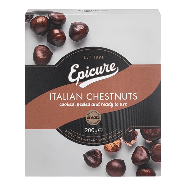 Italian Chestnuts Cooked &amp; Peeled Epicure 200g