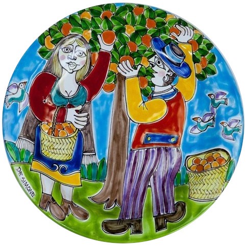 Round Plate Orange Harvest 25cm De Simone